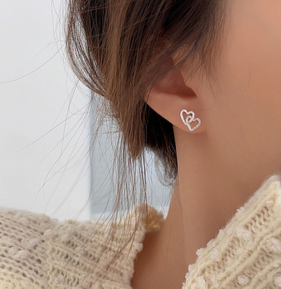 Small Heart Shaped Earrings | Mini Heart Earrings | CHY